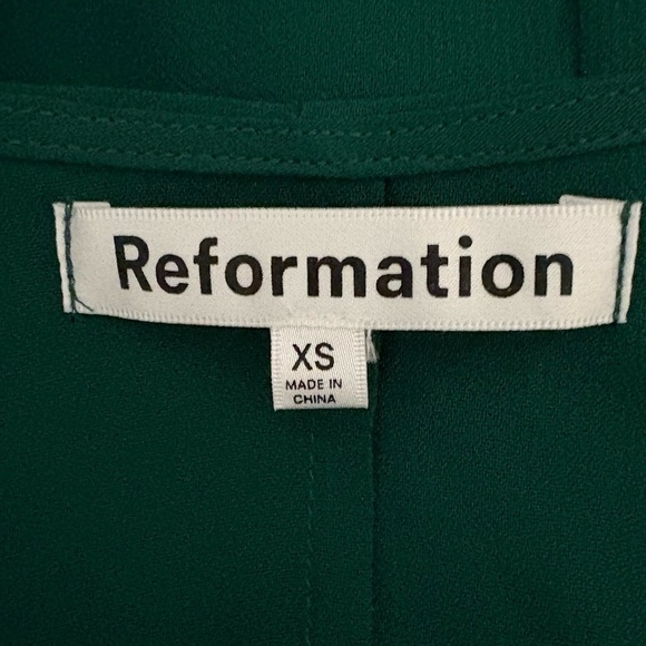 Reformation Winslow Emerald Green Holiday Maxi Dress NWT XS - Picture 5 of 9